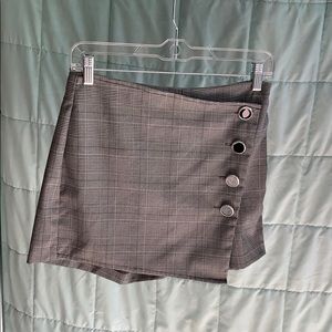 Plaid mini skort